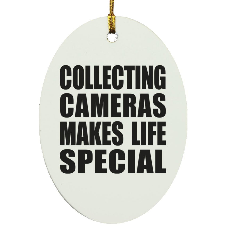 Collecting Cameras Makes Life Special - Oval Ornament