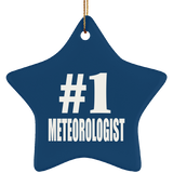 Number One #1 Meteorologist - Star Ornament