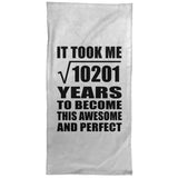 101st Birthday Took Square Root of 10201 Years To Awesome - Hand Towel