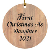 First Christmas As Daughter 2021 - Circle Ornament C