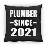Plumber Since 2021 - Throw Pillow Black
