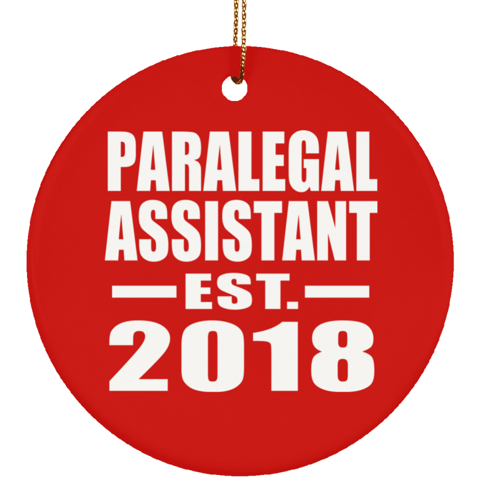 Paralegal Assistant Established EST. 2018 - Circle Ornament