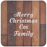 Merry Christmas Cox Family - Drink Coaster E
