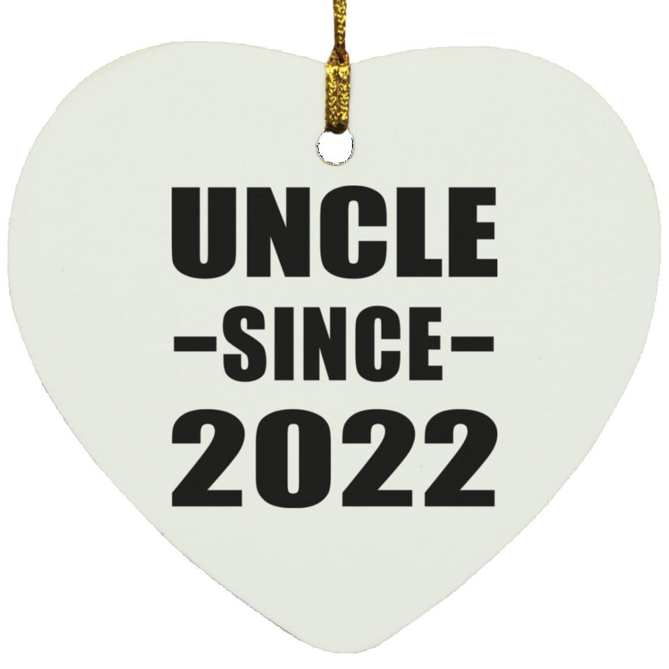 Uncle Since 2022 - Heart Ornament