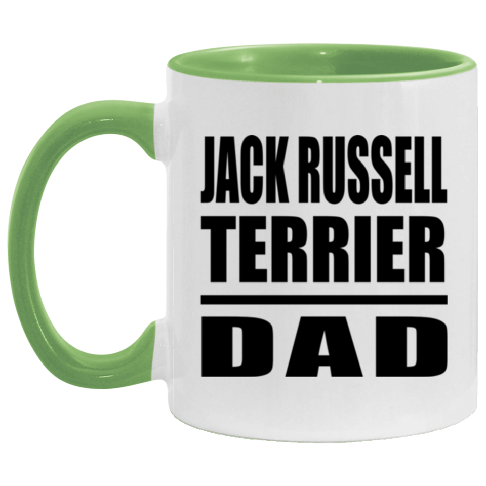 Jack Russell Terrier Dad - 11oz Accent Mug Green