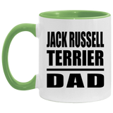 Jack Russell Terrier Dad - 11oz Accent Mug Green