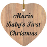 Mario Baby's First Christmas - Heart Ornament C