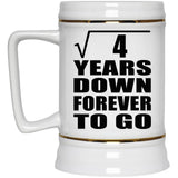 2nd Anniversary Square Root of 4 Years Down Forever To Go - Beer Stein
