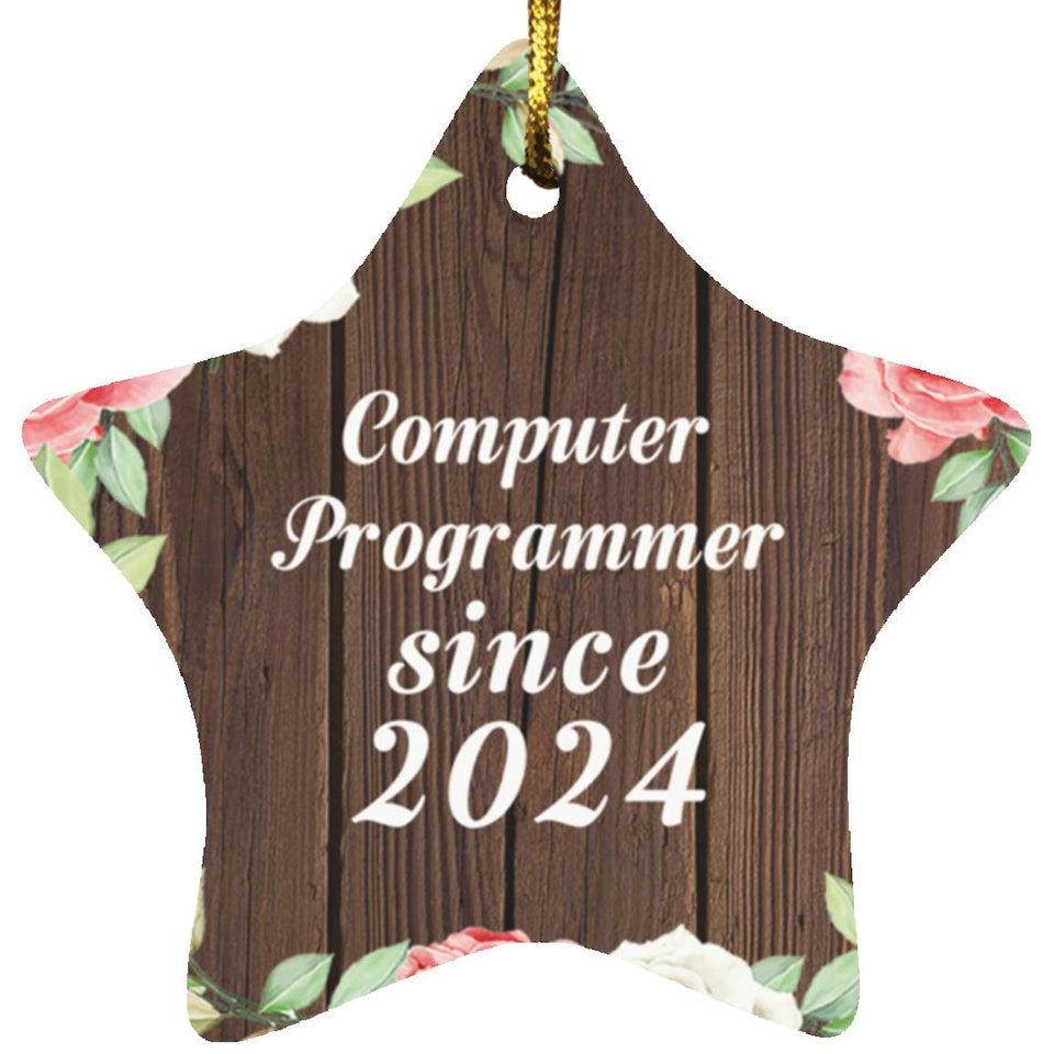 Computer Programmer Since 2024 - Star Ornament A