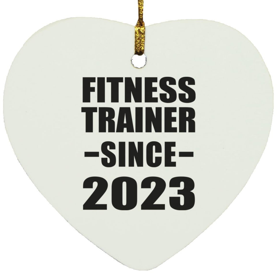 Fitness Trainer Since 2023 - Heart Ornament
