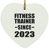 Fitness Trainer Since 2023 - Heart Ornament