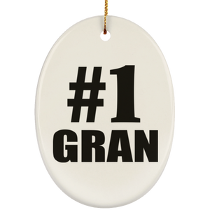 Number One #1 Gran - Oval Ornament