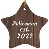 Policeman Established Est. 2022 - Star Ornament D