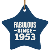 71st Birthday Fabulous Since 1953 - Star Ornament