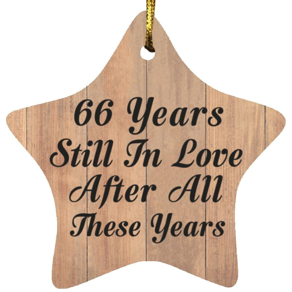 66th Anniversary 66 Years Still In Love After These Years - Star Ornament C