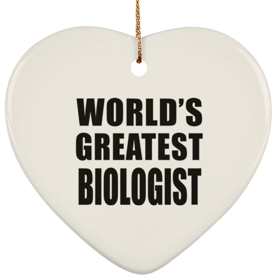 World's Greatest Biologist - Heart Ornament