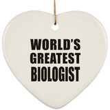 World's Greatest Biologist - Heart Ornament
