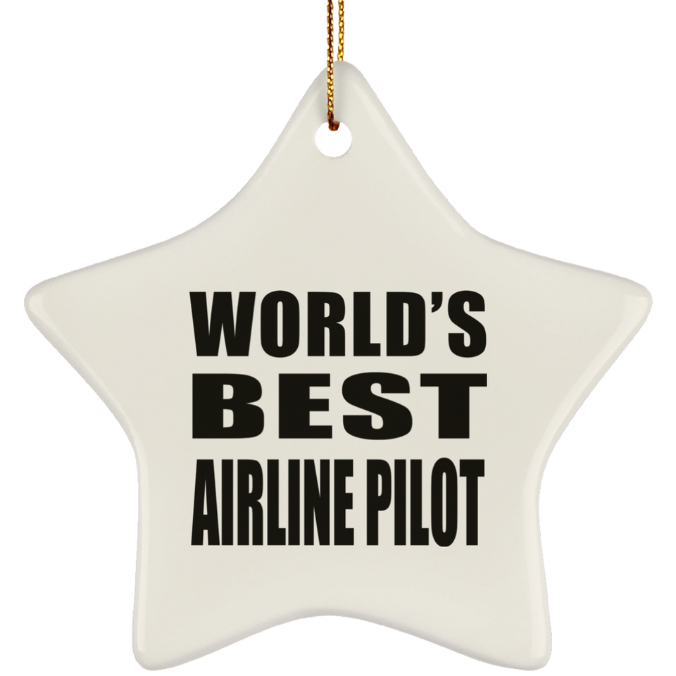 World's Best Airline Pilot - Star Ornament