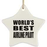 World's Best Airline Pilot - Star Ornament