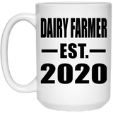 Dairy Farmer Established EST. 2020 - 15oz Coffee Mug