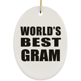 World's Best Gram - Oval Ornament