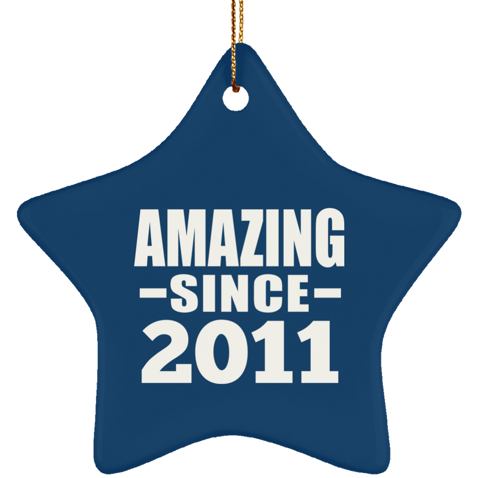 12th Birthday Amazing Since 2011 - Star Ornament