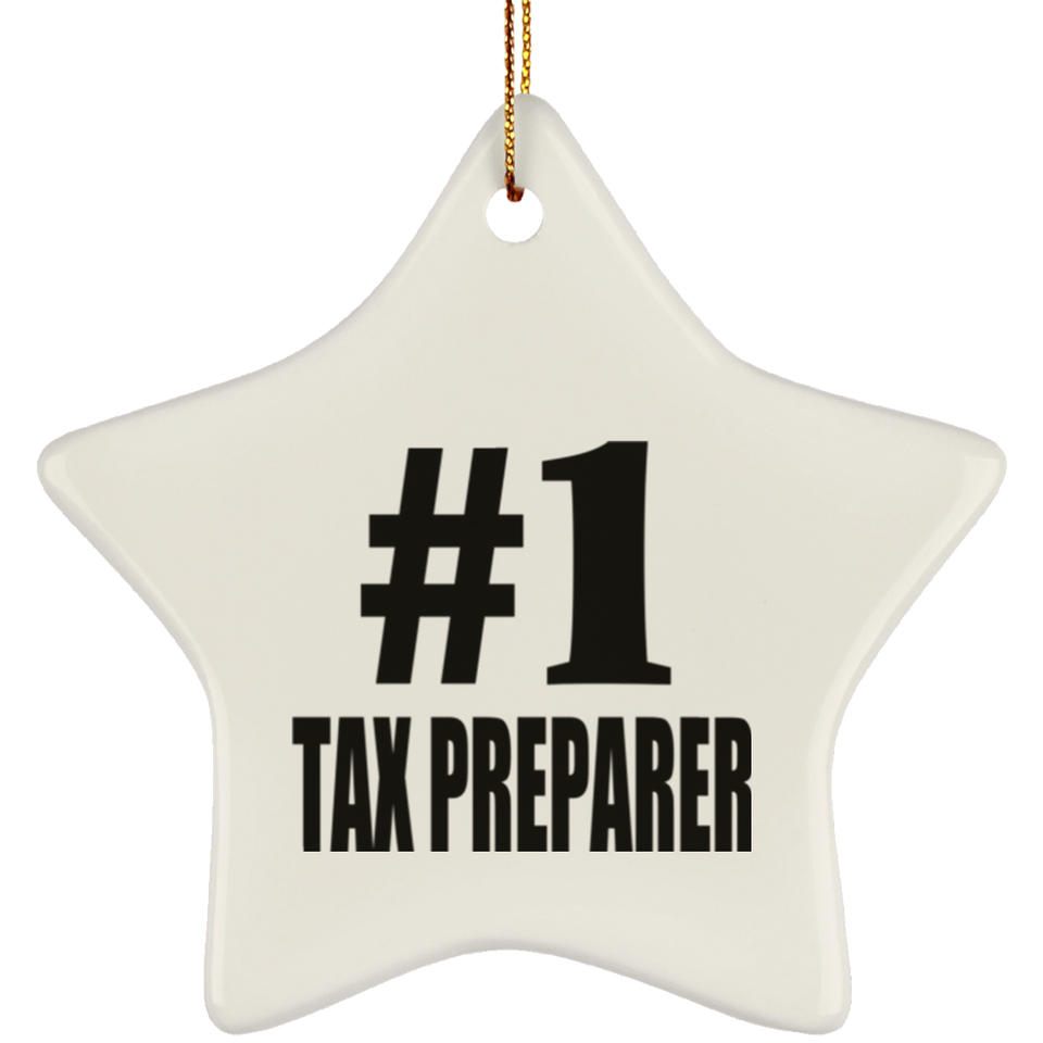 Number One #1 Tax Preparer - Star Ornament