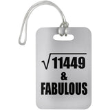 107th Birthday Square Root of 11449 & Fabulous - Luggage Bag Tag
