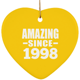 26th Birthday Amazing Since 1998 - Heart Ornament