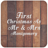 First Christmas As Mr & Mrs Montgomery - Drink Coaster E