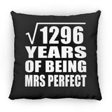 36th Anniversary Square Root of 1296 Years of Mrs Perfect - Throw Pillow Black