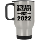 Systems Analyst Established EST. 2022 - Silver Travel Mug