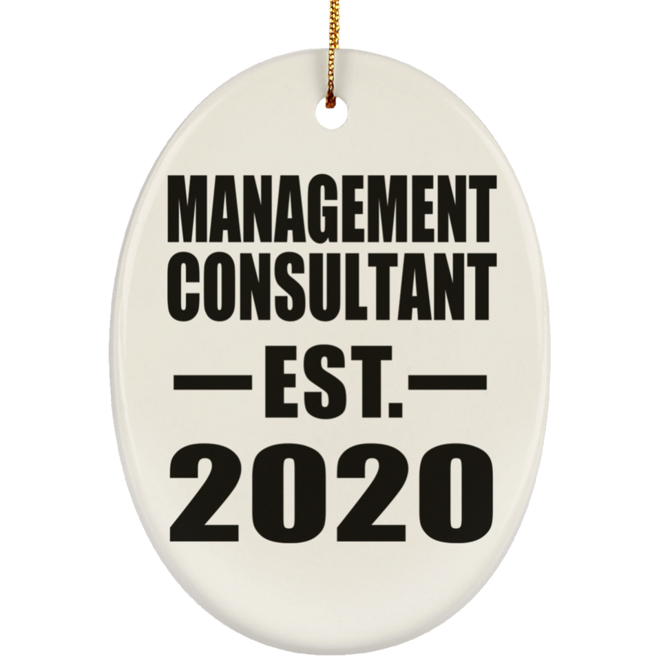 Management Consultant Established EST. 2020 - Oval Ornament