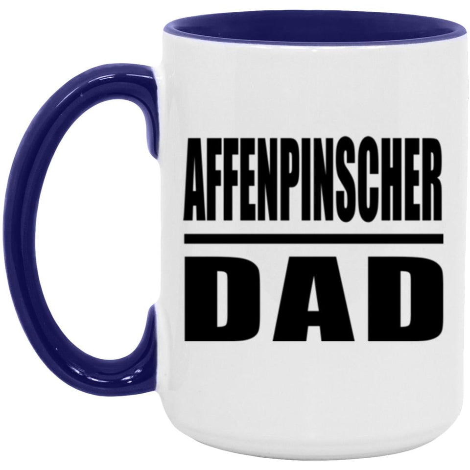 Affenpinscher Dad - 15oz Accent Mug Purple