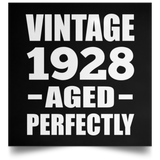 96th Birthday Vintage 1928 Aged Perfectly - Poster Square