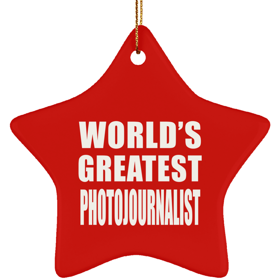 World's Greatest Photojournalist - Star Ornament
