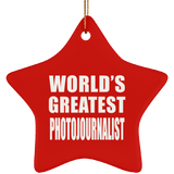 World's Greatest Photojournalist - Star Ornament