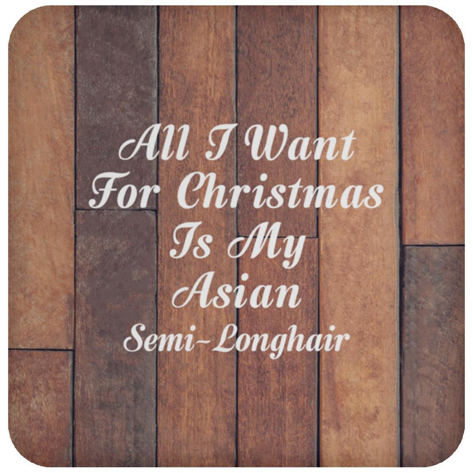 All I Want For Christmas Is My Asian Semi-Longhair - Drink Coaster E