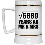 83rd Anniversary Square Root of 6889 Years As Mr & Mrs - Beer Stein