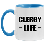 Clergy Life - 11oz Accent Mug Blue