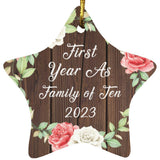 First Year As Family of Ten 2023 - Star Ornament A