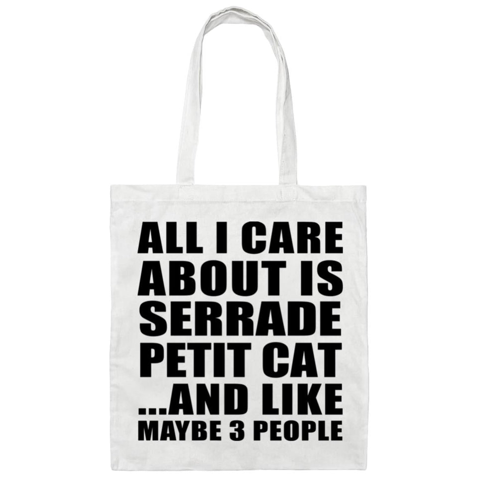 All I Care About Is Serrade Petit Cat - Tote Bag White