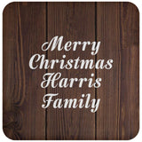 Merry Christmas Harris Family - Drink Coaster D