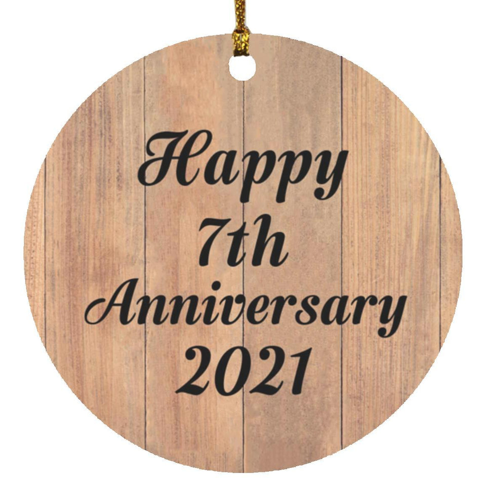Happy 7th Anniversary 2021 - Circle Ornament C