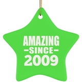 15th Birthday Amazing Since 2009 - Star Ornament