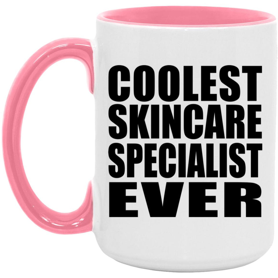Coolest Skincare Specialist Ever - 15oz Accent Mug Pink