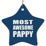 Most Awesome Pappy - Star Ornament