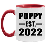 Poppy Established EST. 2022 - 11oz Accent Mug Red