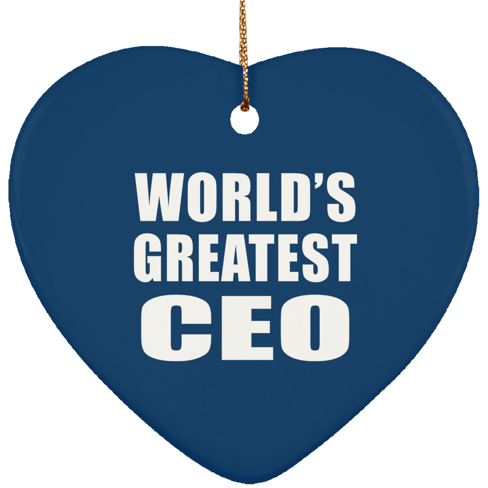 World's Greatest CEO - Heart Ornament