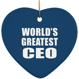 World's Greatest CEO - Heart Ornament